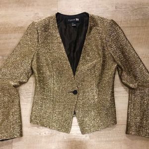 Forever Twenty One Golden Bolero Jacket - S